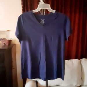 Women's Faded Glory Blue Tee L (12-14)